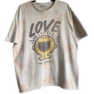 Junk Food Mr. Happy LOVE Tie Dye Graphic Tee
